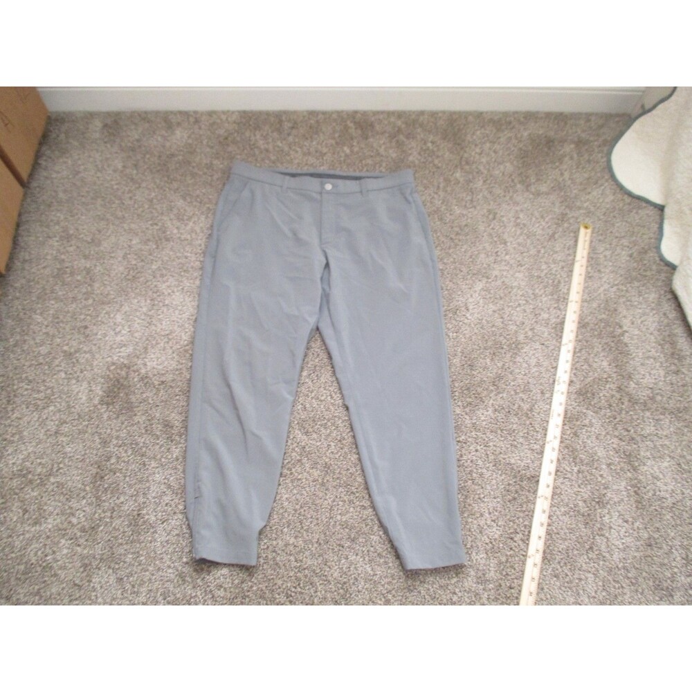 PRIMO Golf Jogger Pants Mens 36 Short Gray Stretch Performance Ankle Zip
